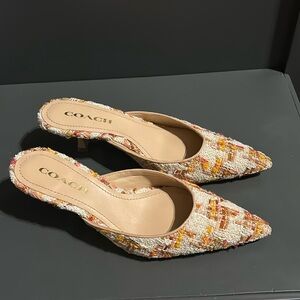 Coach Renn Kitten Mules 7 NWOB or tags